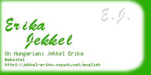 erika jekkel business card